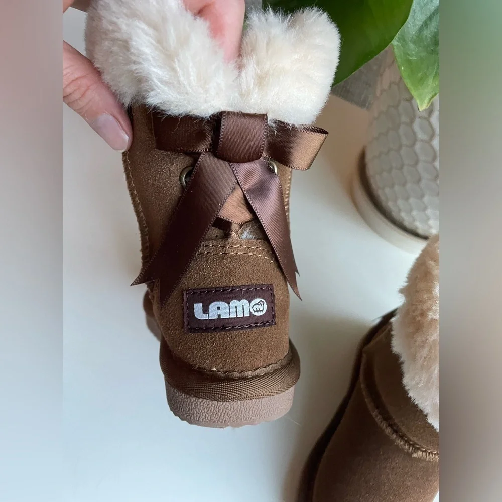 LAMO Toddler Girls Shearling-Lined Boots Size 7